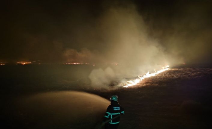 Amasya’da merada çıkan yangın korkuttu