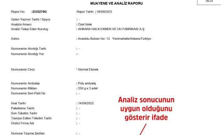 Ankara Halk Ekmek, ’bakteri’ iddialarını yalanladı