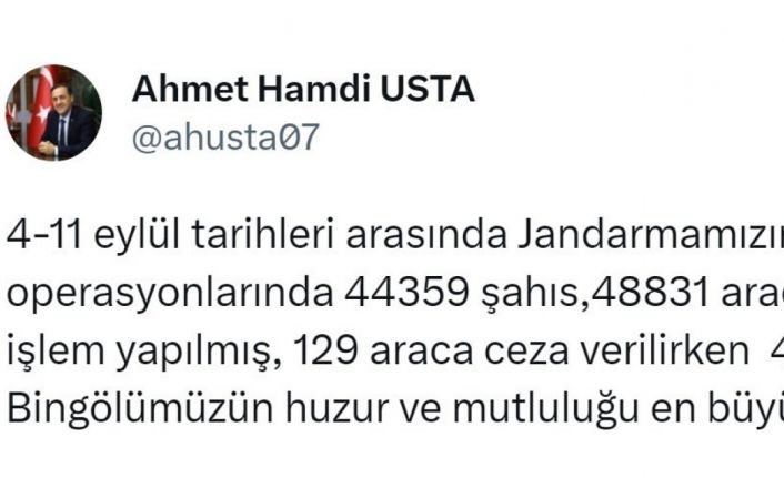 Bingöl’de huzur operasyonu