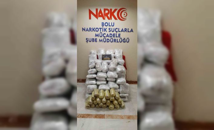 Bolu’da uyuşturucu operasyonu: 57 kilogram skunk ele geçirildi