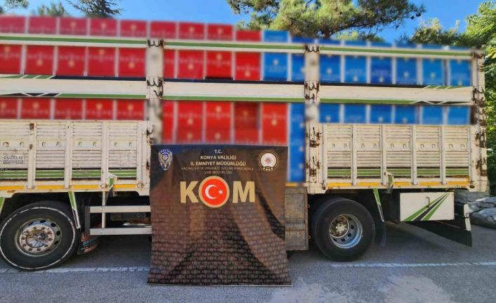 Durdurulan kamyondan 7,5 milyon adet makaron ele geçirildi