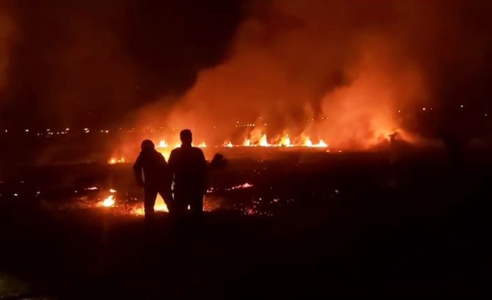 Erzincan’da anız yangını