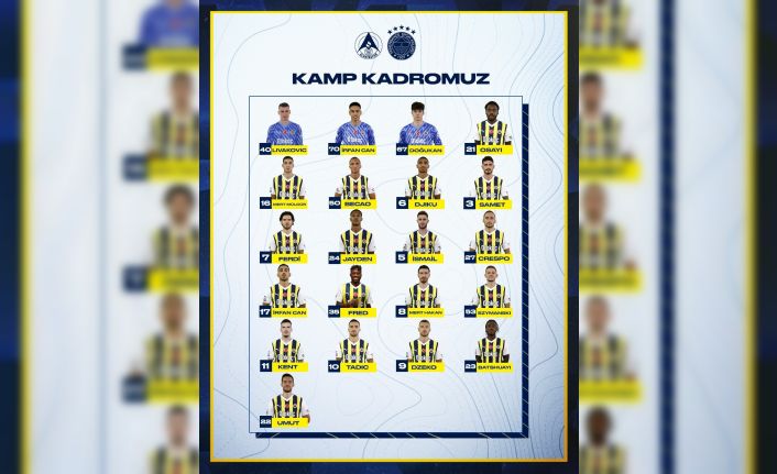 Fenerbahçe’nin Alanyaspor maçı kamp kadrosu açıklandı