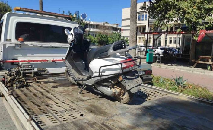 Gazipaşa’da plakasız motosiklet kullanan sürücüye 7 bin lira ceza