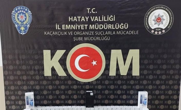 Hatay’da kaçak telefon operasyonu