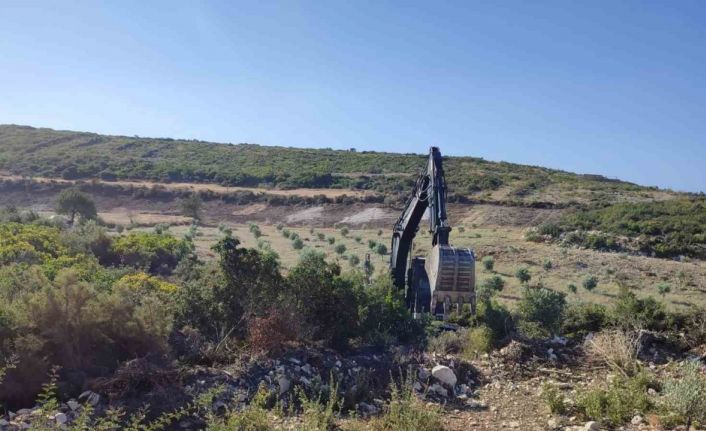 Hazine arazisindeki izinsiz kazıya jandarmadan suçüstü