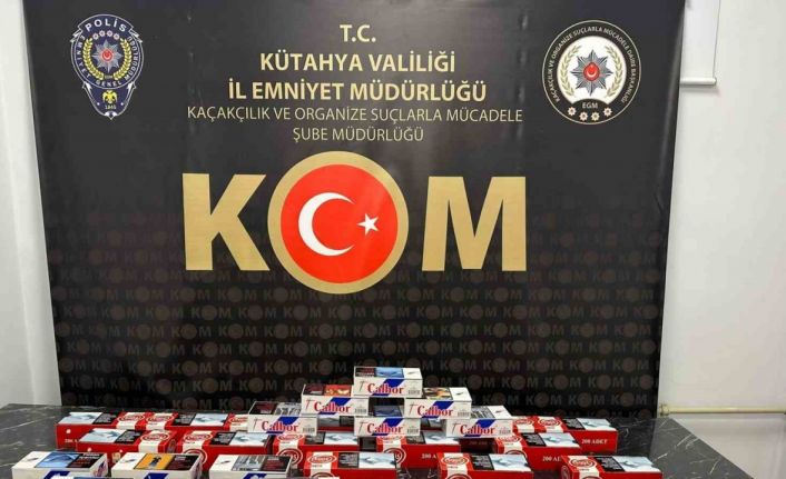 Kütahya’da 8 bin adet makaron ele geçirildi