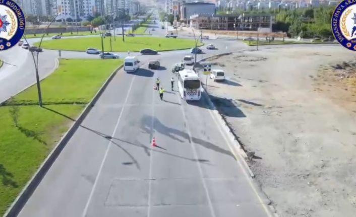 Malatya’da dron destekli hız denetimi