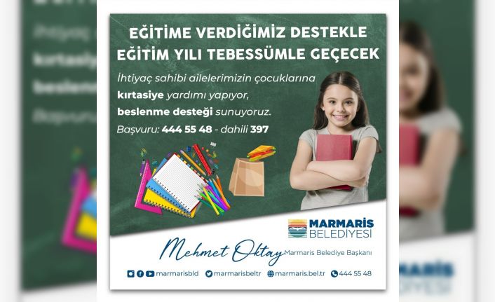 Marmaris Belediyesi’nden eğitim desteği