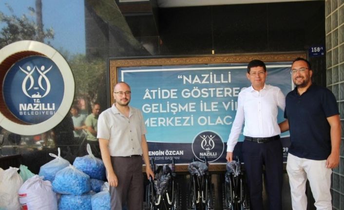 Nazilli’de 30 bin mavi kapak engellilere umut oldu