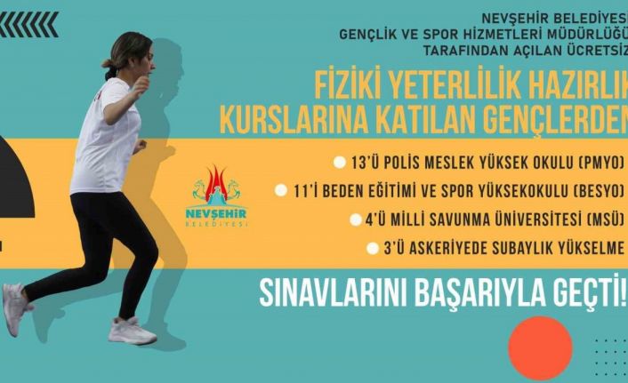 Nevşehir Belediyesinin kursuna katılan 31 genç sınavları başarıyla geçti