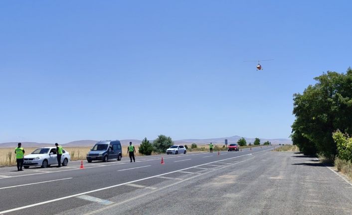 Nevşehir’de sürücüler havadan denetlendi