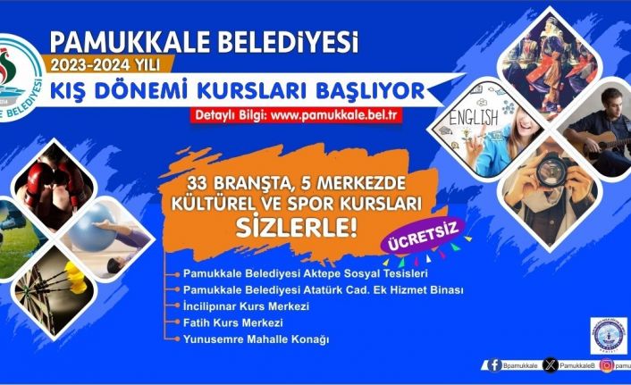 Pamukkale Belediyesi’nde kış kursları başvuruları başladı