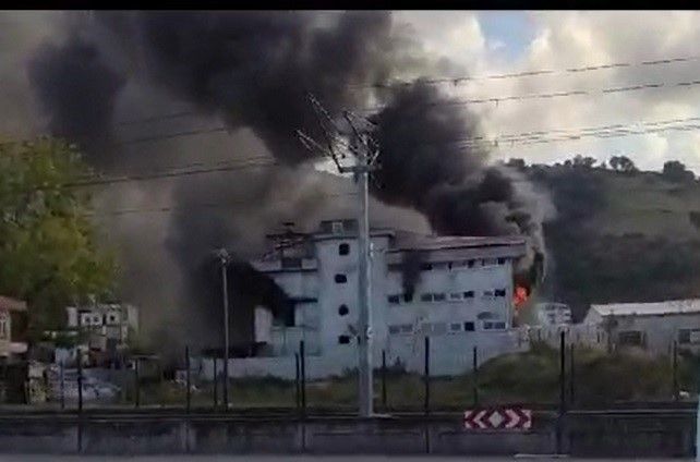 Samsun’da fabrika yangını