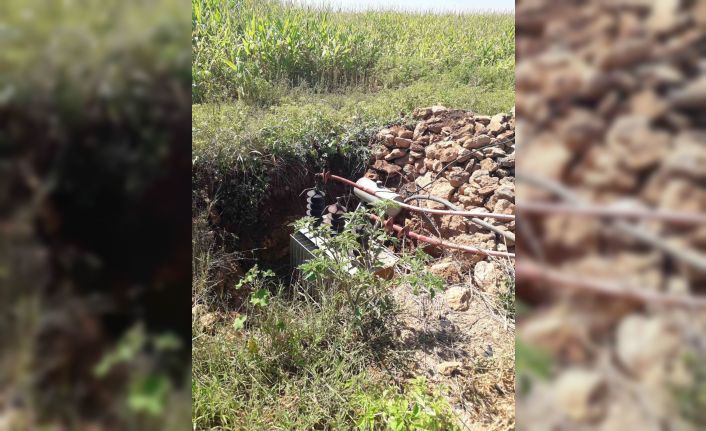 Şanlıurfa’da toprağa gömülü kaçak trafo bulundu