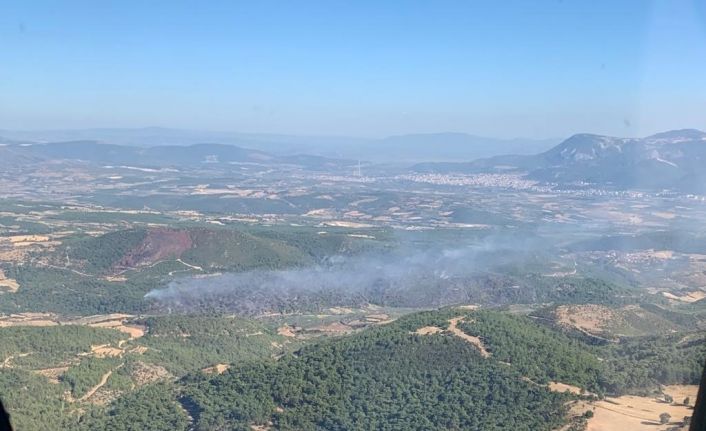 Soma’daki orman yangınını söndürme çalışmaları devam ediyor