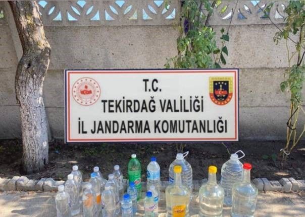 Tekirdağ’da 30 Litre sahte rakı ele geçirildi