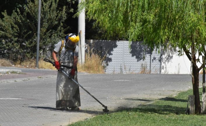 Yunusemre’den yeşil alanlarda bakım çalışması