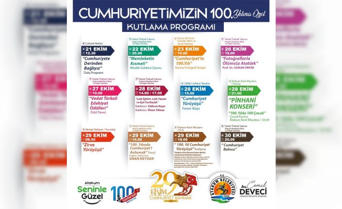 Atakum’da Cumhuriyet’in 100. yılına özel program