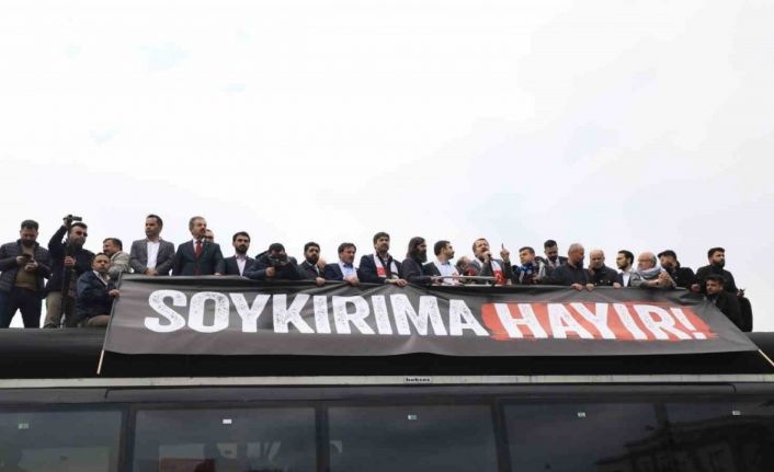 Başkent’te yüzlerce kişi Filistin için yürüdü