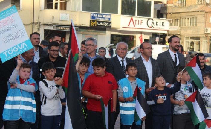 Tavşanlı’dan İsrail’e protesto