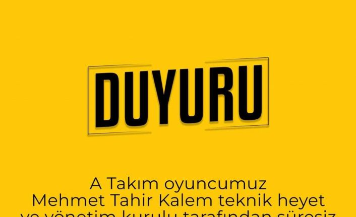 Kayserigücü FK’da Mehmet Tahir Kalem kadro dışı bırakıldı