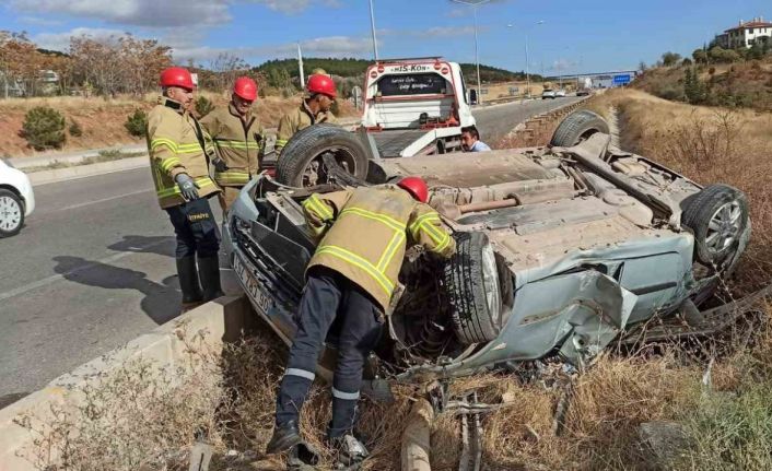 Kırıkkale’de otomobil takla attı: 1 yaralı