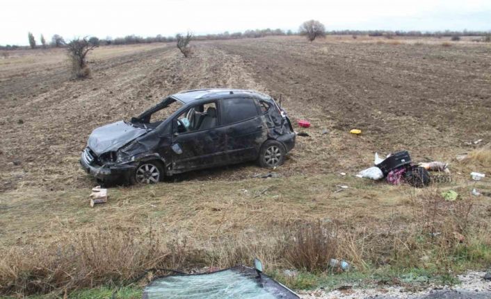 Konya’da otomobil takla attı: 1 ölü, 4 yaralı