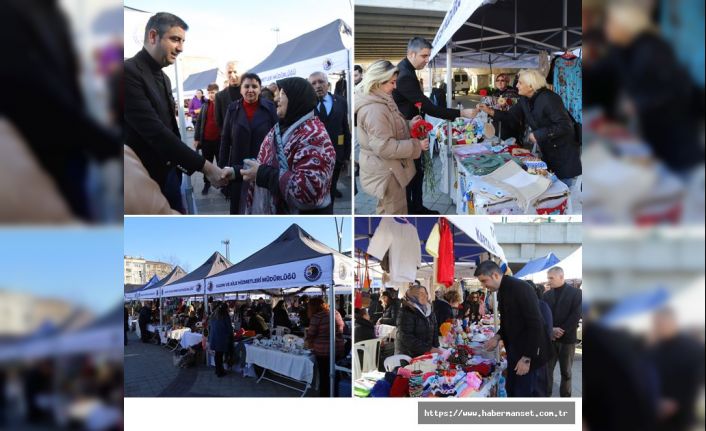 BAŞKAN YÜKSEL, KADIN EMEĞİ PAZARI’NDA ÜRETİCİ KADINLARLA BULUŞTU