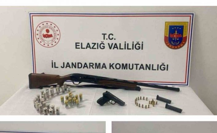 Elazığ’da ruhsatsız tüfek ve tabanca ele geçirildi