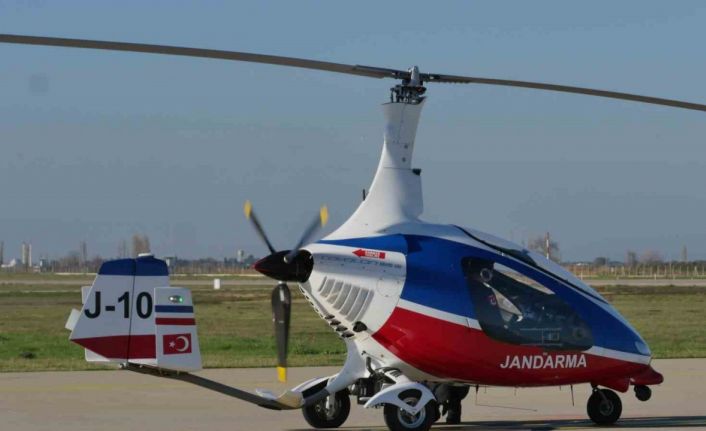 Jandarma zeytinlikleri ’gyrocopter’ ile korunuyor