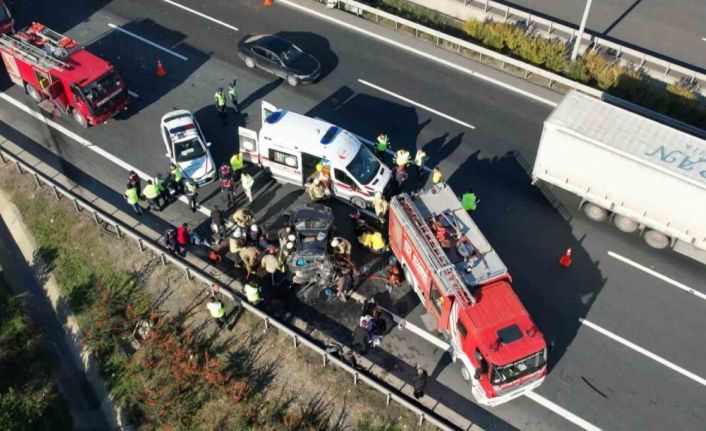 Kuzey Marmara Otoyolu’nda feci kaza: 6 yaralı