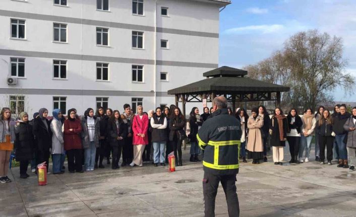 Sinop’ta yangın tatbikatı