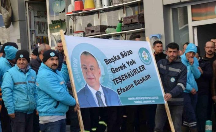 Manisa Büyükşehir Belediyesi çalışanlarının maaş zammı sevinci