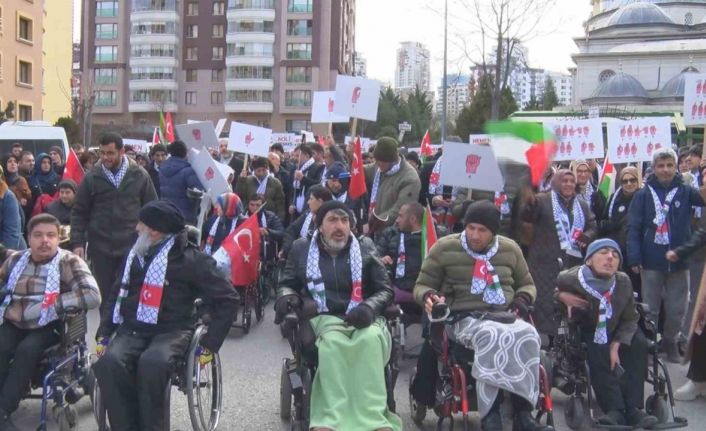 Memur-Sen Engelli Komisyonu’ndan Gazze’ye destek ve Şehitlere rahmet yürüyüşü