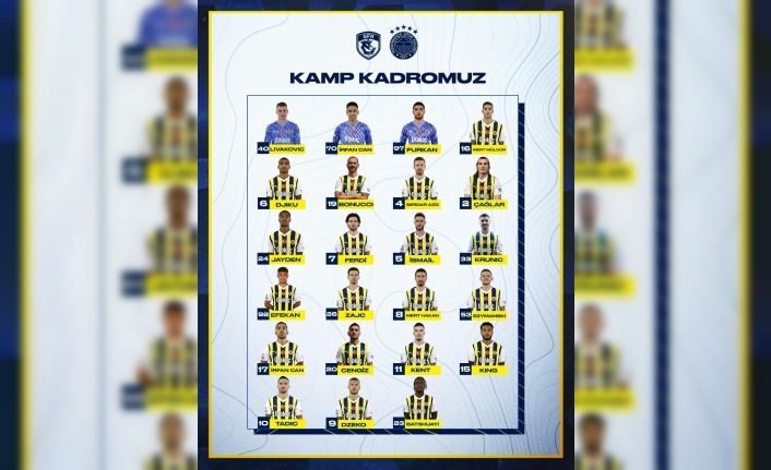 Fenerbahçe’nin Gaziantep FK maçı kamp kadrosu açıklandı