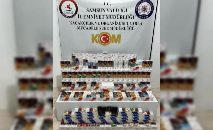 Samsun’da 54 bin 800 adet makaron ele geçirildi