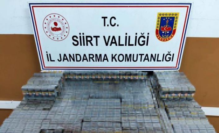 Siirt’te bin 100 paket kaçak sigara ele geçirildi