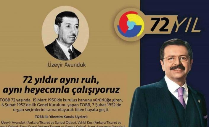 Türkiye Odalar ve Borsalar Birliği 72 yaşında