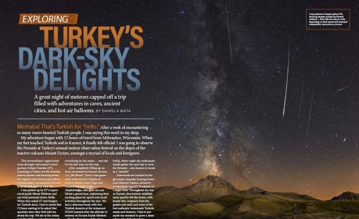 Türkiye’nin incisi Erciyes, Astronomiy Magazine’de boy gösterdi