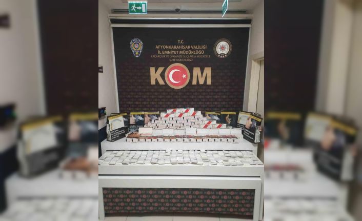 Afyonkarahisar’da binlerce adet boş ve doldurulmuş makaron ele geçirildi