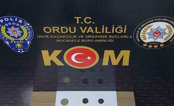 Ordu’da 7 adet sikke ele geçirildi