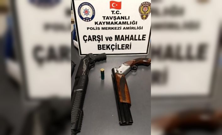 Tavşanlı’da pompalı tüfek ele geçirildi