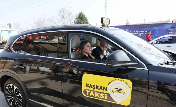 Togg taksi, Başkan Bıyık şoför oldu