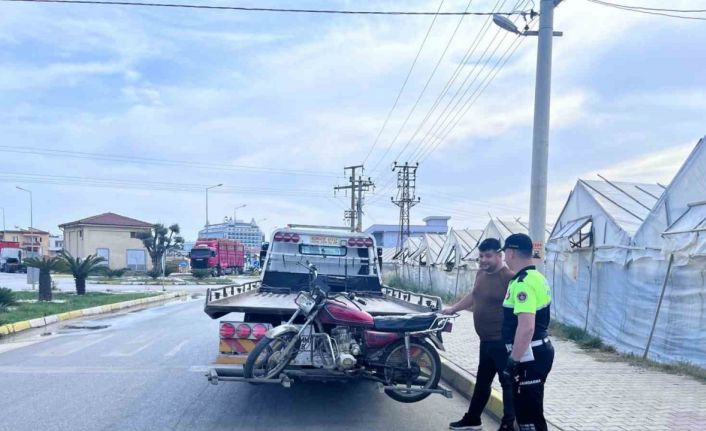 Alanya’da 5 motosiklet trafikten men edildi