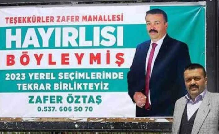 Kaybettiği muhtarlık seçiminde mahalleliye teşekkür etti, bu seçimde kazandı