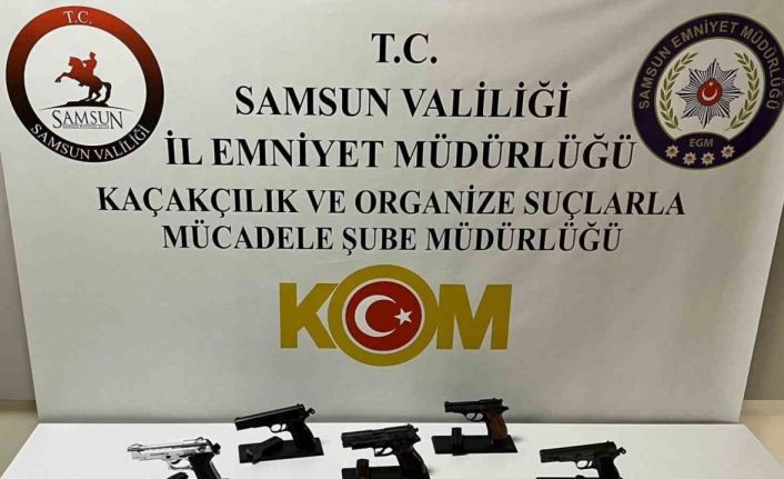 Samsun’da 2 kişi 5 adet tabancayla yakalandı