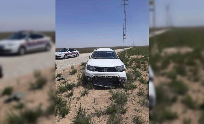 Konya’da kontrolden çıkan otomobil takla attı: 1 yaralı