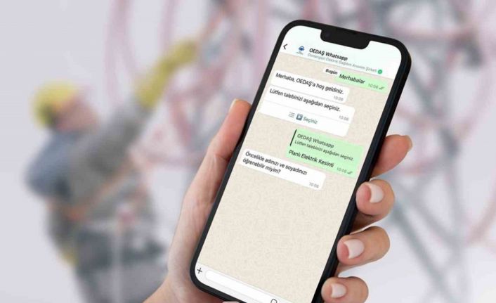 OEDAŞ, tüketicileriyle WhatsApp üzerinden yazışıyor