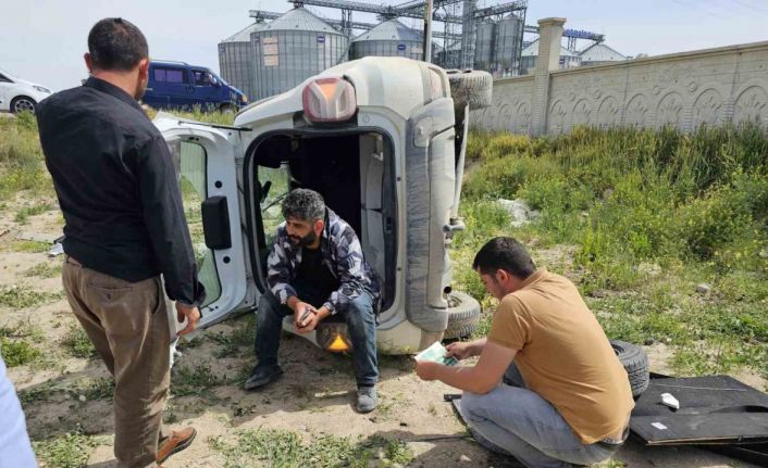 Takla atan araçtan emniyet kemeri sayesinde burnu bile kanamadan kurtuldu